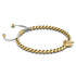 Renard de cristal | Or 18 carats | Blanc | Bracelet Charmballa en macramé